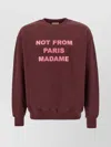 Drôle De Monsieur Cotton Sweatshirt Slogan Embroidery