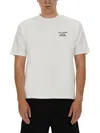 Drôle De Monsieur White Crewneck T-shirt With Slogan Print On The Front And Back