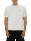 Drôle De Monsieur White Crewneck T-shirt With Slogan Print On The Front And Back