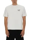 Drôle De Monsieur White Crewneck T-shirt With Slogan Print On The Front And Back