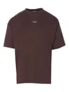 Drôle De Monsieur Crew Neck Short Sleeve Straight Hem T-shirt In Brown