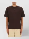 Drôle De Monsieur Crew Neck Short Sleeve Straight Hem T-shirt In Brown