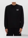 Drôle De Monsieur Black Sweatshirt With Bold Slogan And Elastic Hems In Black