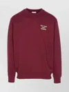 Drôle De Monsieur Crewneck Long Sleeve Printed Slogan Sweatshirt In Purple