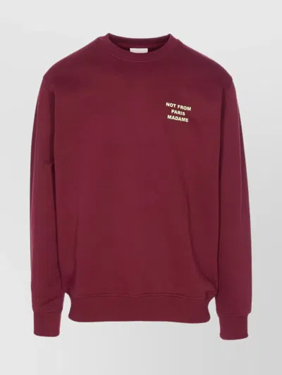 DRÔLE DE MONSIEUR CREWNECK LONG SLEEVE PRINTED SLOGAN SWEATSHIRT
