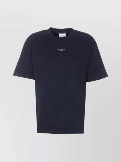 Drôle De Monsieur Crewneck T-shirt Logo Print Text In Blue