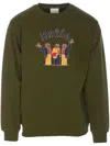 Drôle De Monsieur Crewneck Embroidered Logo Sweater In Grün