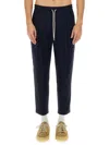 Drôle De Monsieur Elastic Waistband Cropped Cargo Trousers
