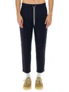 Drôle De Monsieur Elastic Waistband Cropped Cargo Trousers
