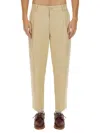 Drôle De Monsieur Cropped Pants In Beige