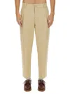 Drôle De Monsieur Cropped Pants In Beige