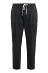 Drôle De Monsieur Cropped Trousers Elastic Waistband Pockets