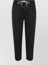 Drôle De Monsieur Cropped Trousers Featuring Back Pockets In Black