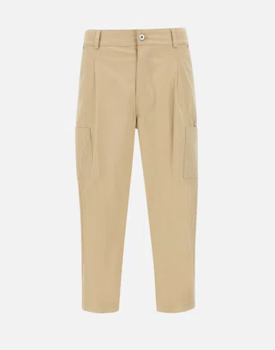Drôle De Monsieur Drole De Monsieur Cropped Twill Multi Pocket Trousers In Beige