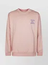 Drôle De Monsieur Cursive Slogan Embroidered Crew Neck Sweater