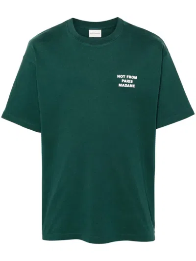 Drôle De Monsieur Dark Green Logo T-shirt
