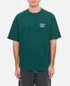 Drôle De Monsieur Le T-shirt Slogan Printed Cotton T-shirt In Dark Green