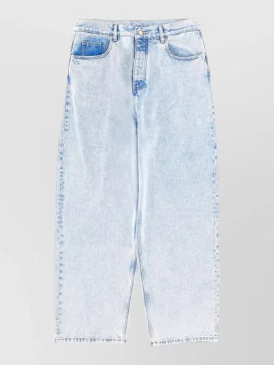 Drôle De Monsieur Tagliatore Grey Woolblend Doublebreasted Jacket In Blue