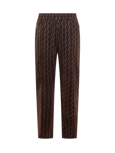 Drôle De Monsieur Dolce & Gabbana Monogrammed Trousers In Brown