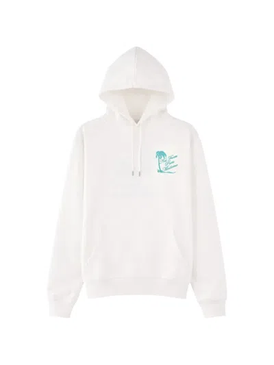 Drôle De Monsieur Drawstring Graphic Hoodie In White