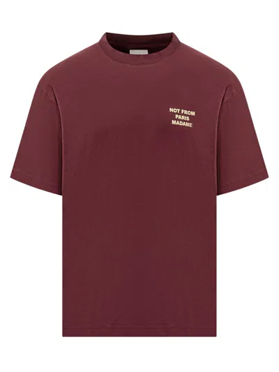 Drôle De Monsieur Drole De Monsieur T-shirt Not From Paris Madame In Burgundy