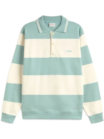 Drôle De Monsieur Drôle Rayé Polo Shirt In 绿色