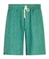 Drôle De Monsieur Logo Patterned Shorts Featuring Pockets In Blue