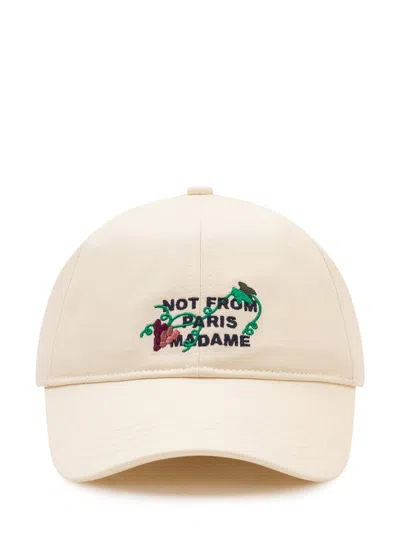Drôle De Monsieur Drole De Monsieur Embroidered Cap In Off White