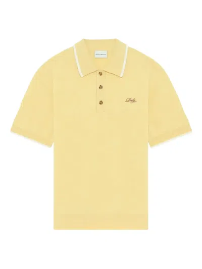 Drôle De Monsieur Drole De Monsieur Embroidered Detail Button Fastening T-shirt In Yellow
