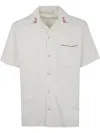 Drôle De Monsieur Embroidered Collar Shirt In White