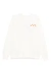Drôle De Monsieur Embroidered Cotton Sweatshirt In White