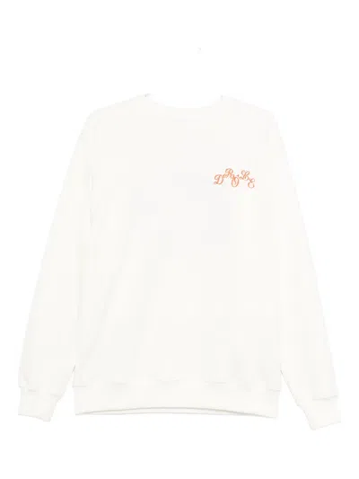 Drôle De Monsieur Embroidered Cotton Sweatshirt In White