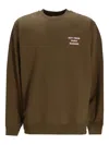 Drôle De Monsieur Embroidered Cotton Sweatshirt In Brown