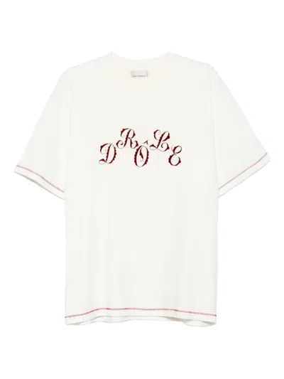 DRÔLE DE MONSIEUR EMBROIDERED-DETAIL T-SHIRT
