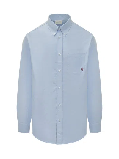 Drôle De Monsieur Drole De Monsieur Embroidered Logo Shirt In Light Blue