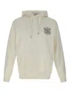 Drôle De Monsieur Embroidered-motif Cotton Hoodie In Neutral