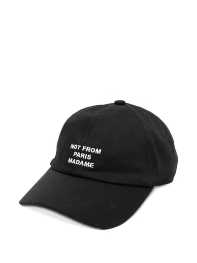 Drôle De Monsieur Drole De Monsieur Classic Bucket Hat With Embroidered Detailing For Men In Black