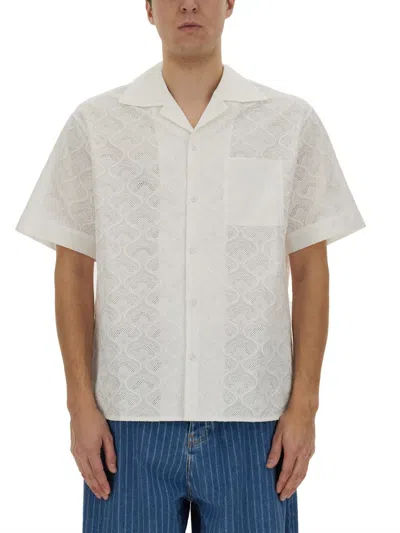 Drôle De Monsieur Embroidered Shirt In White