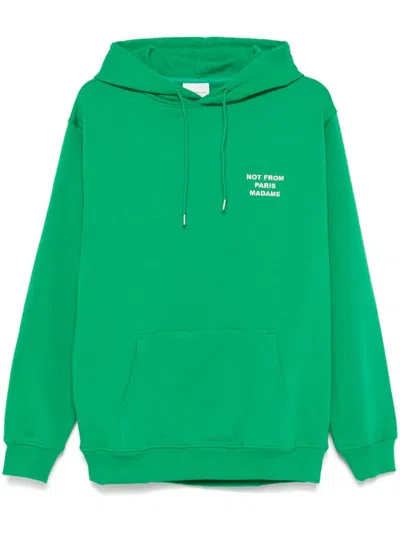 DRÔLE DE MONSIEUR EMBROIDERED-SLOGAN HOODIE
