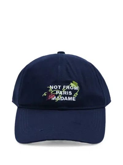 Drôle De Monsieur Drole De Monsieur Curved Visor Cap With Adjustable Strap In Blue