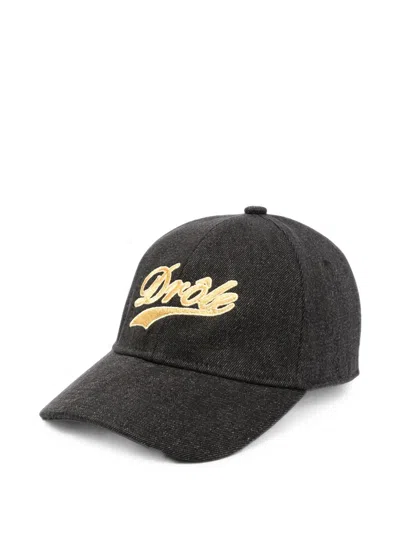 Drôle De Monsieur Embroidered-detail Baseball Cap In Gray
