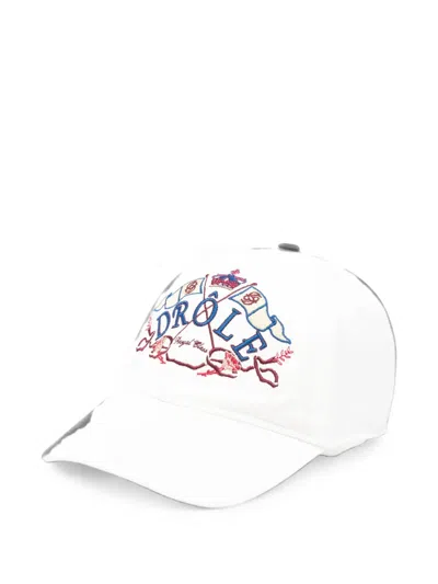 Drôle De Monsieur Embroidered-detail Baseball Cap In White