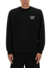 Drôle De Monsieur Black Sweatshirt With Bold Slogan And Elastic Hems In Black