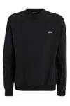 Drôle De Monsieur Cotton Crew-neck Ribbed Sweater In Bl
