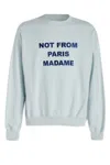 Drôle De Monsieur Drole De Monsieur Men's Light Blue Slogan-print Cotton Sweatshirt In Lbe
