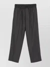 Drôle De Monsieur Flannel Elasticated Straight Leg Trousers In Green