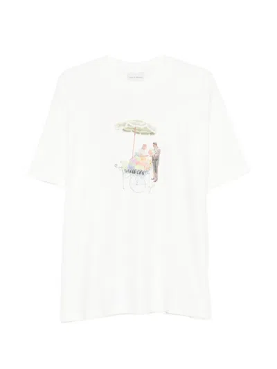 Drôle De Monsieur Fleuriste T-shirt In White