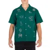 Drôle De Monsieur Drole De Monsieur Forest Green La Chemise Brodee Shirt In Green