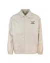 Drôle De Monsieur Beige Slogan Jacket In Mt
