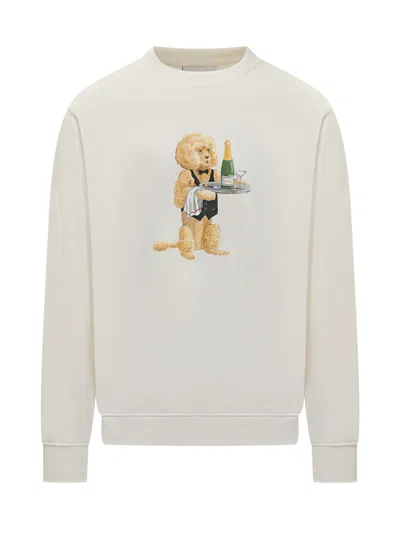 Drôle De Monsieur Drole De Monsieur Graphic Dog Sweatshirt - Unisex In Off White